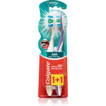 Colgate 360° Whole Mouth Clean fogkefe közepes 2 db