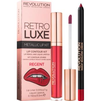 Makeup Revolution Retro Luxe ajakápoló készlet árnyalat Regent 5.5 ml