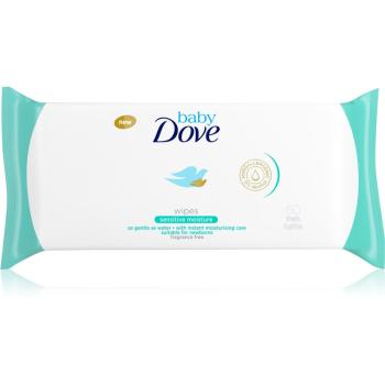Dove Baby Sensitive Moisture nedves tisztító törlőkendők alkoholmentes 50 db