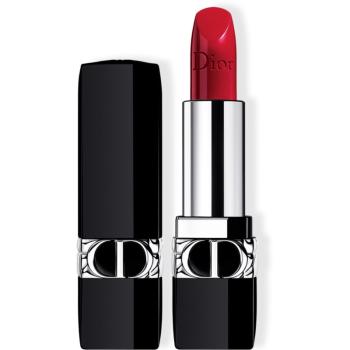 DIOR Rouge Dior hosszan tartó rúzs utántölthető árnyalat 743 Rouge Zinnia Satin 3.5 g