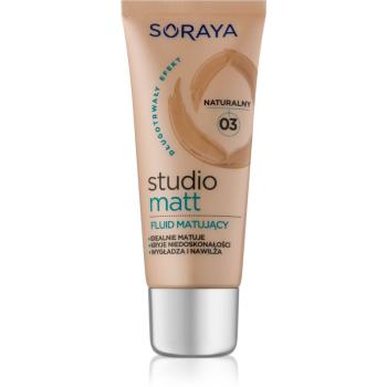 Soraya Studio Matt mattító make-up E-vitaminnal árnyalat 03 Natural 30 ml