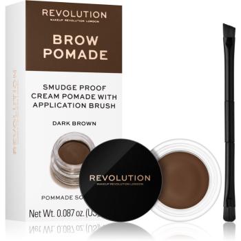 Makeup Revolution Brow Pomade szemöldök pomádé árnyalat Dark Brown 2.5 g