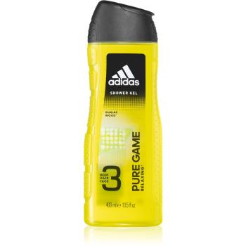 Adidas Pure Game tusfürdő gél arcra, testre és hajra 3 az 1-ben 400 ml