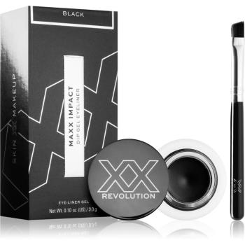 XX by Revolution MAXX IMPACT tartós zselés szemhéjtus ecsettel árnyalat Black 3 g