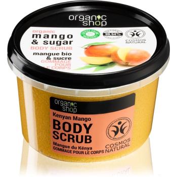 Organic Shop Body Scrub Mango & Sugar testpeeling a selymes bőrért 250 ml