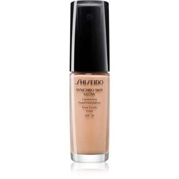Shiseido Synchro Skin Glow Luminizing Fluid Foundation élénkítő make-up SPF 20 árnyalat Rose 3 30 ml