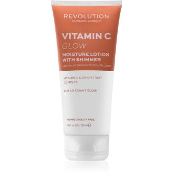 Revolution Skincare Body Vitamin C (Glow) bőrélénkítő testtej csillámporral 200 ml