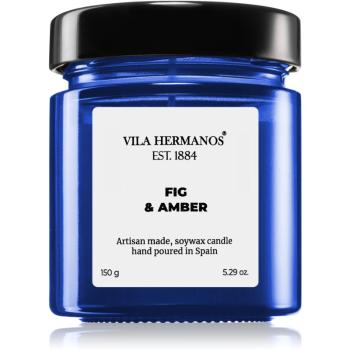 Vila Hermanos Apothecary Cobalt Blue Fig & Amber illatos gyertya 150 g