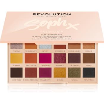 Makeup Revolution Soph X Extra Spice szemhéjfesték paletta tükörrel árnyalat Extra Spice 18 x 0.8 g