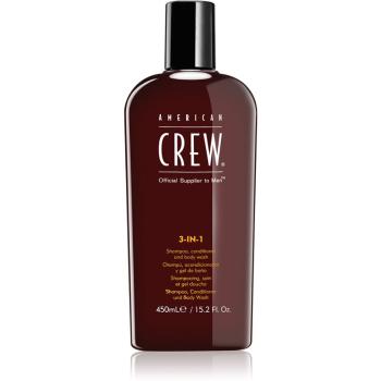 American Crew Hair & Body 3-IN-1 sampo, kondicionáló és tusfürdő 3 in 1 uraknak 450 ml