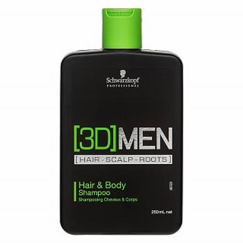Schwarzkopf Professional 3DMEN Hair & Body Shampoo sampon és tusfürdő 2in1 férfiaknak 250 ml