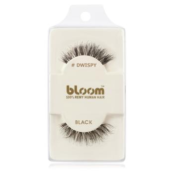 Bloom Natural ragasztható műszempilla természetes hajból (Dwispy, Black) 1 cm