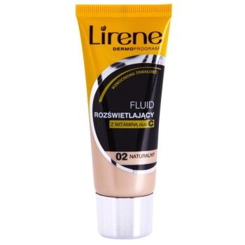 Lirene Vitamin C bőrvilágosító make-up fluid a hosszan tartó hatásért árnyalat 02 Natural 30 ml