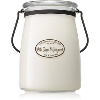 Milkhouse Candle Co. Creamery White Sage & Bergamot illatos gyertya Butter Jar 624 g