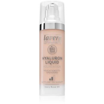 Lavera Hyaluron Liquid Foundation könnyű make-up hialuronsavval árnyalat 00 Ivory Rose 30 ml