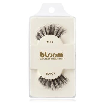 Bloom Natural ragasztható műszempilla természetes hajból No. 43 (Black) 1 cm