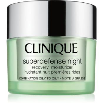 Clinique Superdefense™ Night Recovery Moisturizer hidratáló éjszakai krém a ráncok ellen kombinált és zsíros bőrre 50 ml