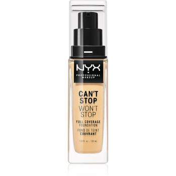 NYX Professional Makeup Can't Stop Won't Stop Magas fedésű alapozó árnyalat 08 True Beige 30 ml