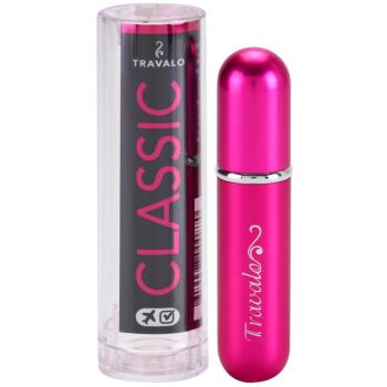 Travalo Classic Black szórófejes parfüm utántöltő palack unisex Hot Pink 5 ml