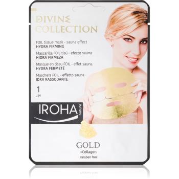 Iroha Divine Collection Gold & Collagen hidratáló és tápláló maszk feszesítő hatással 25 ml