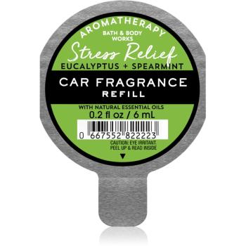 Bath & Body Works Stress Relief Eukalyptus Spearmint illat autóba utántöltő 6 ml