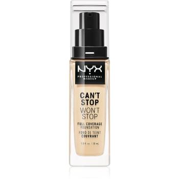 NYX Professional Makeup Can't Stop Won't Stop Magas fedésű alapozó árnyalat 6.3 Warm Vanilla 30 ml