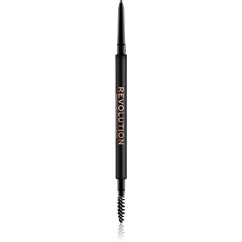 Makeup Revolution Precise Brow Pencil precíz szemöldökceruza kefével árnyalat Brown 0.05 g