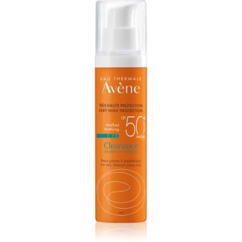 Avène Cleanance Solaire matt védő ápolás aknéra hajlamos bőrre SPF 50+ 50 ml