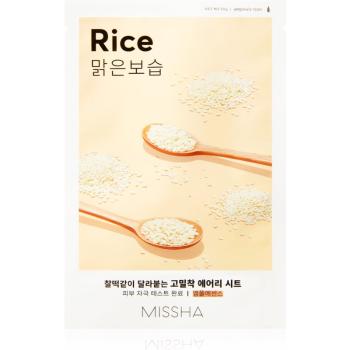 Missha Airy Fit Rice arcmaszk tisztító és frissítő hatással 19 g