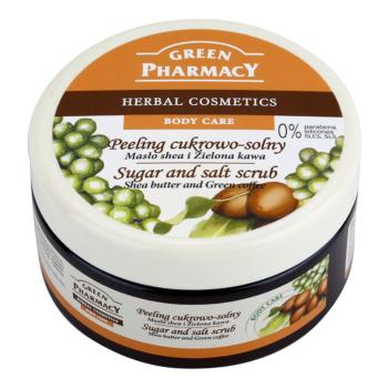 Green Pharmacy Body Care Shea Butter & Green Coffee cukor és só peeling 300 ml