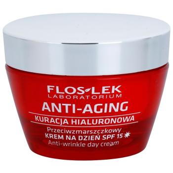 FlosLek Laboratorium Anti-Aging Hyaluronic Therapy nappali hidratáló krém a bőröregedés ellen SPF 15 50 ml