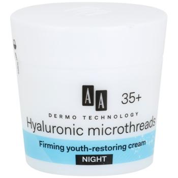 AA Cosmetics Dermo Technology Hyaluronic Microthreads fiatalító és simító éjszakai krém 35+ 50 ml