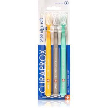 Curaprox 5460 Ultra Soft fogkefe ultra soft 3 db színes változatok 3 db