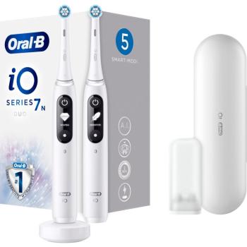 Oral B iO 7 DUO elektromos fogkefe + 2 tartalékfej White Alabaster