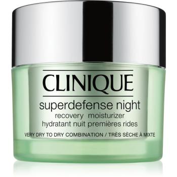 Clinique Superdefense™ Night Recovery Moisturizer éjszakai hidratáló krém a bőröregedés első jeleinek eltüntetésére 50 ml