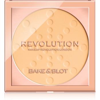 Makeup Revolution Bake & Blot hosszan tartó fixáló púder árnyalat Banana 5.5 g