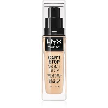 NYX Professional Makeup Can't Stop Won't Stop Magas fedésű alapozó árnyalat 06 Vanilla 30 ml