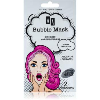 AA Cosmetics AA Bubble Mask feszesítő arcmaszk 2 x 4 ml