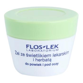 FlosLek Laboratorium Eye Care szemkörnyék ápoló gél szemvidítóval és zöld teával 10 g