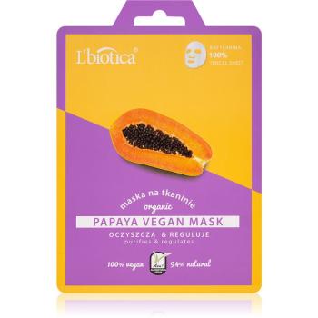 L’biotica Vegan Organic Papaya tisztító arcmaszk 1 db