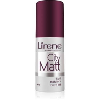 Lirene City Matt mattító make-up folyadék kisimító hatással árnyalat 208 Toffee 30 ml