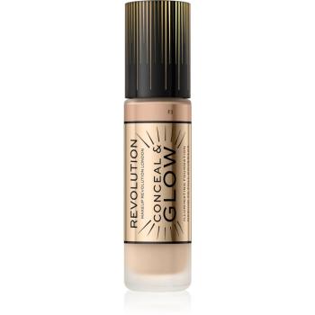 Makeup Revolution Conceal & Glow élénkítő make-up a természetes hatásért árnyalat F3 23 ml