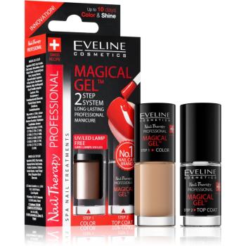 Eveline Cosmetics Nail Therapy Professional géles körömlakk UV/LED lámpa használata nélkül árnyalat 02 2x5 ml