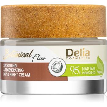 Delia Cosmetics Botanical Flow Coconut Oil kisimító nappali és éjszakai krém a bőr regenerációjára 50 ml
