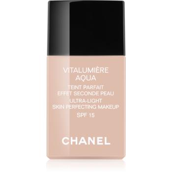 Chanel Vitalumière Aqua ultra könnyű make-up a ragyogó bőrért árnyalat 40 Beige SPF 15 30 ml