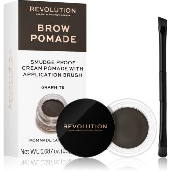 Makeup Revolution Brow Pomade szemöldök pomádé árnyalat Graphite 2.5 g