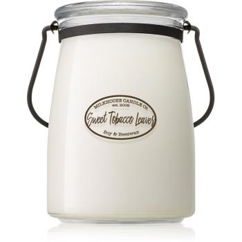 Milkhouse Candle Co. Creamery Sweet Tobacco Leaves illatos gyertya Butter Jar 624 g
