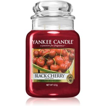 Yankee Candle Black Cherry illatos gyertya Classic közepes méret 623 g