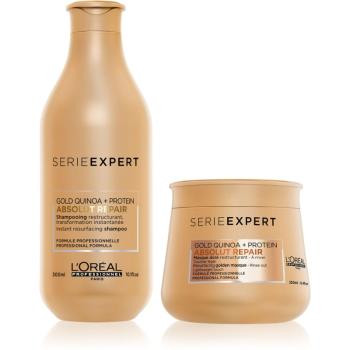 L’Oréal Professionnel Serie Expert Absolut Repair Gold Quinoa + Protein takarékos kiszerelés III. (nagyon sérült hajra)