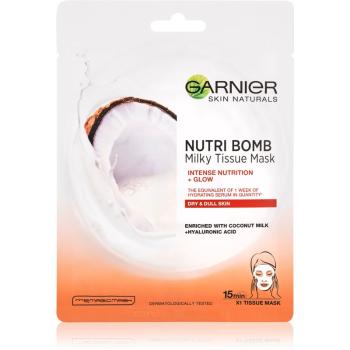 Garnier Skin Naturals Nutri Bomb tápláló gézmaszk az élénk bőrért 28 g